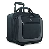 Solo New York Bryant Rolling Laptop Bag, Black/Grey, 14' x 16.8' x 5' (PT136)