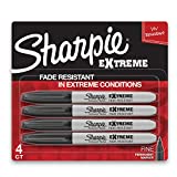 Sharpie Extreme Permanent Markers, Black, 4-Count