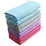 Streak Free Miracle Cleaning Cloth, 8 Pack Niveaya Multi-Functional Reusable Lint Free Cloths, Highly Absorbent Fish Scale Nanoscale Glass Cleaning Cloth, Suitable for Home, Kitchen and Auto.