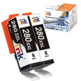 St@r ink Compatible Ink Cartridge Replacement for Canon PGI-280 XXL 280XXL PGBK for Pixma TR8620 TR8620a TR8520 TR7520 TS9120 TS8320 TS8220 TS6120 TS6220 TS6320 Printer(2 Packs)