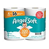 Angel Soft® Toilet Paper, 4 Mega Rolls = 16 Regular Rolls, 2-Ply Bath Tissue