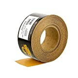 Dura-Gold Premium 120 Grit Gold PSA Longboard Sandpaper 20 Yard Long Continuous Roll, 2-3/4' Wide - Self Adhesive Stickyback Sandpaper for Automotive, Woodworking Air File Sanders, Hand Sanding Blocks