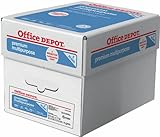Office Depot Brand Premium Multipurpose Paper, Copy Fax Laser & Inkjet Printer, 8 1/2 x 11 inch Letter Size, 20 lb., 96 Bright White, ColorLok, Acid Free, 2500 Sheets Case Of 5 Reams (992970)