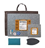DeVries Essentials Wool Pressing Mat for Quilting 100% New Zealand Wool Ironing Pad for Quilters | Iron Board Quilting Supplies ((2 Pack) 17x24 + 10x10)