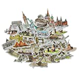 Beyong [42PCS] Scenic Stickers World Architecture Decals, for Laptop, Phone, Pad, Planner, Scrapbook, Journal