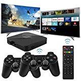 Classic Retro Game Console for 4k TV HD Output Video Game Console 40+ Emulator Super Console X Pro Dual Wireless Gamepad Powkiddy B-01 Gamebox 64G Built-in 32000 Classic Games(Gift For Adult&Child)