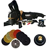 Stadea SWP108K Wet Stone Grinder Granite Wet Polisher - 5' Variable Speed Wet Polisher Grinder Kit with Diamond Granite Polishing Pads