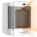 Lasko CD08200 Small Portable Ceramic Space Heater for Bathroom and Indoor Home Use, White, 6.25 x 6.25 x 7.65 inches