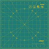 OLFA 12' x 12' Rotating Cutting Mat (RM-12S) - Self Healing 12x12 Inch Square Rotary Mat with Grid for Fabric, Sewing, Quilting, & Crafts, Rotates 360 Degrees, Use with Rotary Cutters (Green)