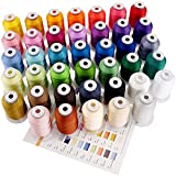 New brothreads 40 Brother Colors Polyester Machine Embroidery Thread Kit 500M Each for Home-Based Embroidery and Sewing Machine