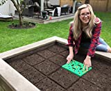 Seeding Square – Square Foot Gardening Template – Seed Sowing Tool Kit Comes with: Color Coded Seed Spacer Template & Magnetic Seed Dibber/Seed Ruler/Seed Spoon & Vegetable Garden Planting Guide