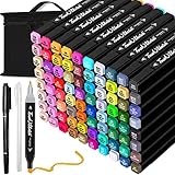 Tommax 80 Colors Dual Tip Alcohol Markers, Sketch Markers Set for Kids Adults Artists Painting, Coloring, Sketching, and Drawing Alcohol Based Markers Pen