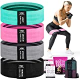 Resistance Bands for Working Out with Exercise Guide. Fabric Booty Bands for Women Men. Workout Bands Leg Bands for Working Out. Hip Resistance Loops for Squat Butt Glute Set Fitness Home Elastic Band