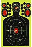 14.5 x 9.5 inch Self Adhesive Shooting Targets, 10 Pack Splatter Reactive Targets, Visual Feedback, Cover-up Patches, Paper Target for Gun, Pistol, Rifle, Bb Gun, Pellet Gun, Airsoft, Air Rifle, Range