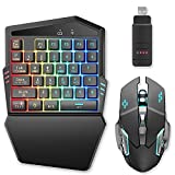 2.4G Wireless Keyboard and Mouse Combo Set Adapter for PS4 / Switch/Xbox One, IFYOO KMAX2 Plus Game Console Converter Compatible with Fortnitee/PUBGG/Rainbow Six Siege and Other FPS Shooting Games