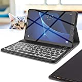 Wineecy Galaxy Tab A 10.1 Keyboard Case(SM-T580/T585, 2016 NO S Pen Version), 7 Color Backlit Detachable Wireless with Folio Case Cover for Samsung Galaxy Tab A 10.1 2016,SM-T580 SM-T585/T587, Black