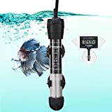 FREESEA Aquarium Fish Tank Heater: 50 Watt Adjustable Thermostat with 2 Suction Cups & Thermometer for Betta Tank | Saltwater Tank | Aquarium | Coral Tank