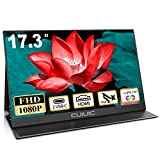 Portable Monitor for Laptop17.3,HDMI/2USB-C /FHD1080P/100% sRGB /60Hz/IPS HDR Travel Monitor with Smart Case/VESA, External Monitor for Laptop/MacBook Pro,Portable Gaming Monitor for Xbox/PS4/PS5