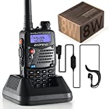 BAOFENG UV-5RA (New Generation) Long Rang Walkie Talkie,8-Watt Dual Band Two Way Radio with 2100mAh Li-ion Battery Portable Walkie Talkies with Includes Full Kit