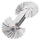 ChgImposs Metric & Imperial & US Screw Gauge SAE Whitworth 55 Degree & Metric 60 Degree & & US 60 Degree Thread Pitch Gauge for Industrial Measurement