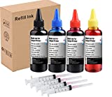 INK+ Refill Ink Kit for HP Printer Cartridges 400ml HP 950 951 932 933 60 61 952 902 901 62 63 21 22 920 940 934 564 711 970 971 94 95 96 Inkjet Printer Cartridges for Refillable Ink Cartridges