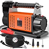 Gobege Heavy Duty 12 Volt Air Compressor, Truck Tire Inflator, Portable Onboard Air Pump, 150PSI Max / 5.65 CFM Metal Heat Dissipation Offroad Air Compressor for 4x4 Vehicle, Car