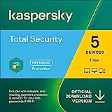 Kaspersky Total Security 2023 | 5 Devices | 1 Year | Antivirus, Secure VPN and Password Manager Included | PC/Mac/Android | Online Code