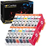 Cartlee Set of 16 Compatible High Yield Ink Cartridges Replacement for Canon CLI-42 PIXMA PRO-100 Pro100 100 100S CLI 42 (2 Black, 2 Cyan, 2 Magenta, 2 Yellow, 2 PC, 2 Photo M, 2 Gray, 2 Light Gray)