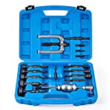 Orion Motor Tech Blind Hole Collet Bearing Race and Seal Puller Extractor Kit, Slide Hammer Pilot Insert Inner Bearing Removal Tool Set, 16 Pieces
