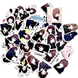 STICKALYLY- 39pcs Cute Menhera chan Cute Girl Stickers for Laptop Phone Case Bookkeeping Decorative Scrapbooking DIY Waterproof Stickers