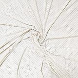 FabricArt Ink Dots Off-White Background Print Fabric by The Yard, 4 Way Stretch Nylon Spandex Knit Quilting Fabric by The Yard,Printed Floral Craft Fabric for DIY Craft Sewing (A), 59 Inches