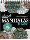Mandala Coloring Book For Adults With Thick Artist Quality Paper, Hardback Covers, and Spiral Binding by ColorIt
