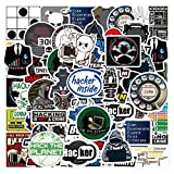 Hacker Stickers |50 Pcs Hacker Waterproof Vinyl Decals for Water Bottles Laptop Car Luggage Cup Computer Mobile Phone Skateboard Décor