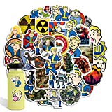 52PCS Fallout Stickers for Laptop and Water Bottle, Cool Game Vinyl Decal for Teens,Girl Phone,Bike,Skateboard,Travel Case,Computer