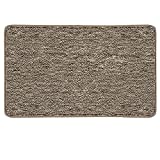 REFETONE Indoor Doormat, Front Back Door Rug Durable Rubber Backing Non Slip Door Mat Super Absorbent Resist Dirt Entrance Rug Inside Floor Mats Machine Washable Low-Profile - 20' x 32', Coffee