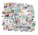 100pcs Science Stickers Pack, Chemistry, Biology, Physics, Science Classroom Decor for School Teachers Students Science Experiment Laboratory Sticker Decals for Laptop, Water Bottle, Notebook, Computer, Science Party Favors and Decoration
