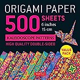 Origami Paper 500 sheets Kaleidoscope Patterns 6' (15 cm): Tuttle Origami Paper: Double-Sided Origami Sheets Printed with 12 Different Designs (Instructions for 6 Projects Included)