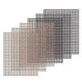Kingrol 6 Pack Non-Stick BBQ Grill Mesh Mat, 15.75' x13' for Smoker, Pellet, Gas, Charcoal Grill