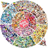 600pcs Stickers for Water Bottle, Cute Vinyl Stickers for Adults, Kids, Waterproof Laptop Stickers Bulk for Teens, Aesthetic Stickers Pack for Scrapbook, Journal,1.4~1.8”