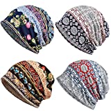 ELLEWIN Cotton Slouchy Beanie Hip-Hop Soft Lightweight Running Beanie Adult Dwarf Hats Chemo Cap for Men Women