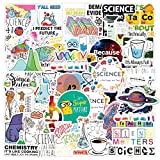 50 Pcs Student Science Experiments Stickers| Physics Chemistry Biology Laboratory Experiments Waterproof Vinyl Stickers for Water Bottles Laptop Luggage Cup Computer Mobile Phone Skateboard Decals