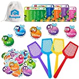 Coogam Sight Words Game with 400 Fry Site Words and 4 Fly Swatters Set, Dolch Word List Phonics, Literacy Learning Reading Flash Cards Toy Games for Kindergarten,Home School Kids 3 4 5 Year Old