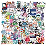 Science Laboratory Stickers Pack, 100 Pcs Physics Chemistry Biology Experiment Stickers for Hydroflask Laptop Water Bottle for Kids Teens Students Teachers, Waterproof Vinyl Laboratory Stickers Decal (100, Laboratorystyle)