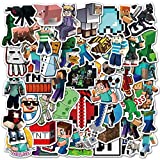 Potota Minecra_ft Stickers| 50 Pack |Vinyl Waterproof Stickers for Laptop,Bumper,Water Bottles,Computer,Phone,Hard hat,Car Stickers and Decals,(Minecra_ft-50)