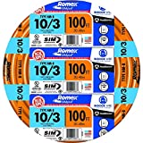 Southwire 63948426 100' 10/3 with ground Romex brand SIMpull residential indoor electrical wire type NM-B, Orange