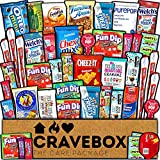 CRAVEBOX Valentines Day Snacks Box Variety Pack Care Package (45 Count) Treats Gift Basket Boxes Pack Adults Kids Grandkids Guys Girls Women Men Boyfriend Candy Birthday Cookies Chips Teenage Mix College Student Food Sampler Office
