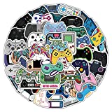 50pcs Gaming Stickers for Teen Water Bottle,Cool Cartoon Trendy Gamepad Stickers Fun Aesthetic Waterproof Vinyl Decals for Laptop Bumper Luggage Skateboard Guitar