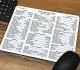 Synerlogic Electronics Visual Studio Code Ultimate Keyboard Shortcut Reference Guide Mousepad, Premium Laminated Non-Slip Rubber, White, Large