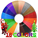 3D Pen Filament 320 Feet, 16 Colors，Each Color 20 Feet, 250 Stencils eBooks - 3D Printing Pen PLA Filament 1.75mm, High-Precision Diameter and Kids Safe Refill