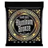 Ernie Ball Extra Light Aluminum Bronze Acoustic Guitar Strings, 10-50 Gauge (P02570)